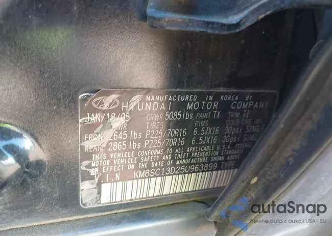 KM8SC13D25U963899: 43496886