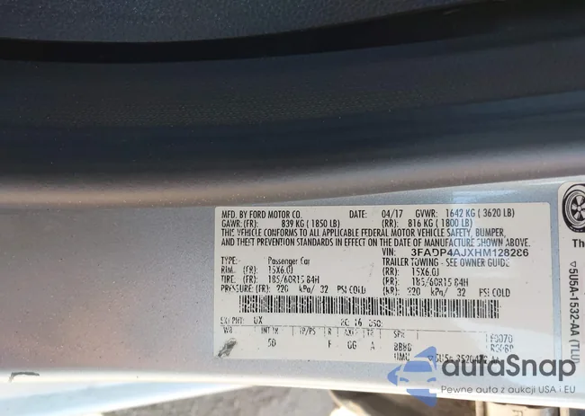 3FADP4AJXHM128286: 43496939