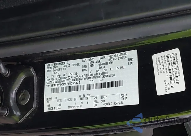 1FTEW1CP6FKD55335: 43496047