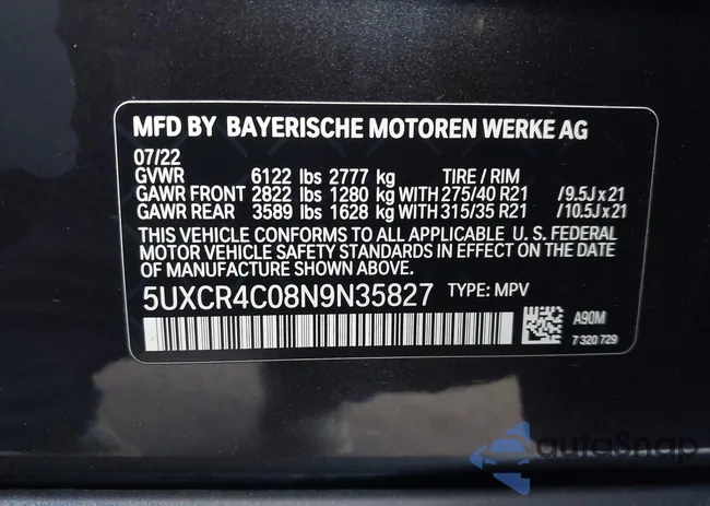 5UXCR4C08N9N35827: 43496059