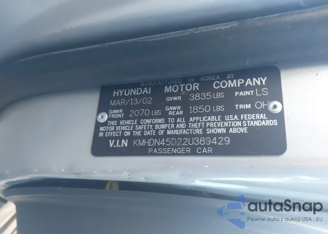 KMHDN45D22U389429: 43496088