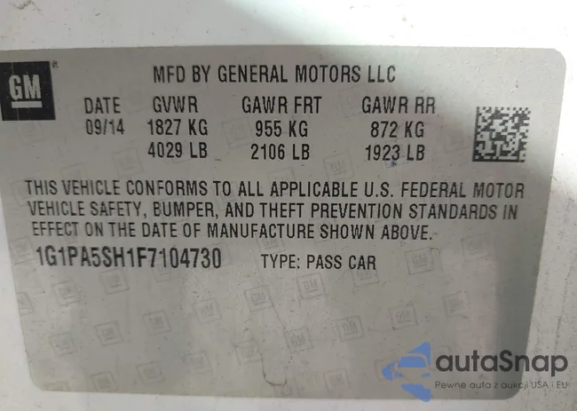 1G1PA5SH1F7104730: 43496159