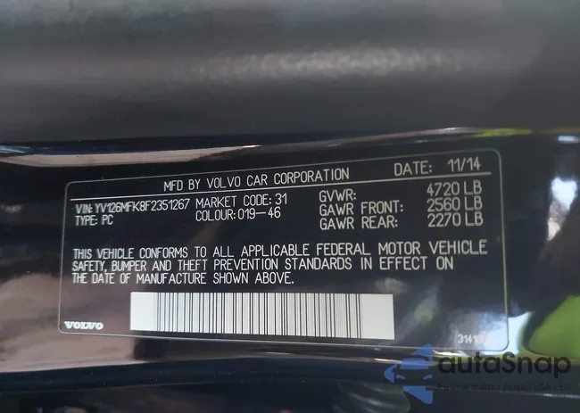 YV126MFK8F2351267: 43496219