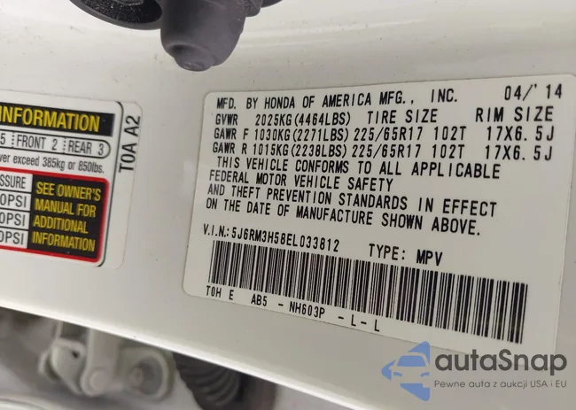 5J6RM3H58EL033812: 43496238