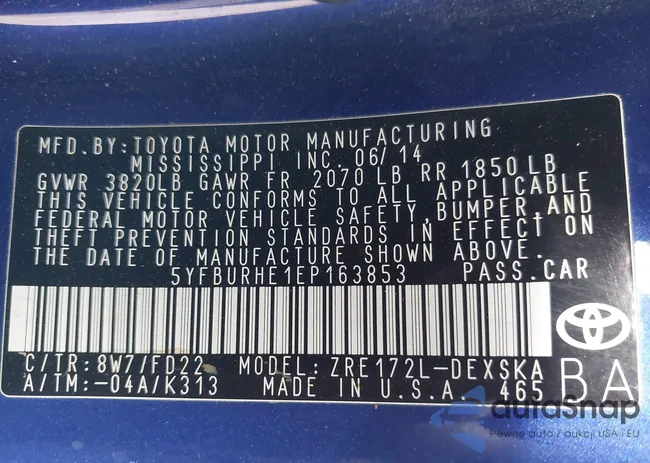 5YFBURHE1EP163853: 43496318