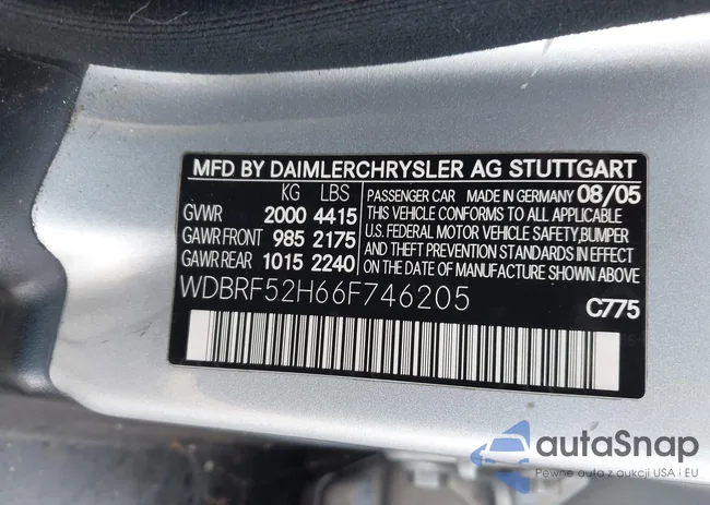 WDBRF52H66F746205: 43496324