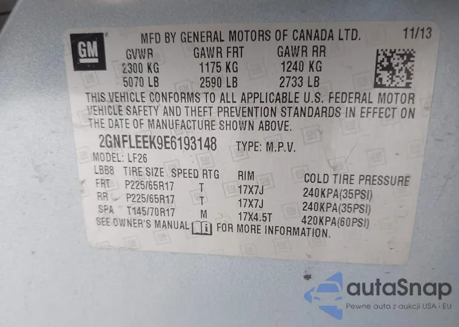 2GNFLEEK9E6193148: 43496338