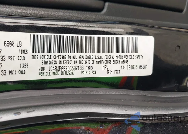 1C4RJFAG7DC587188: 43496370