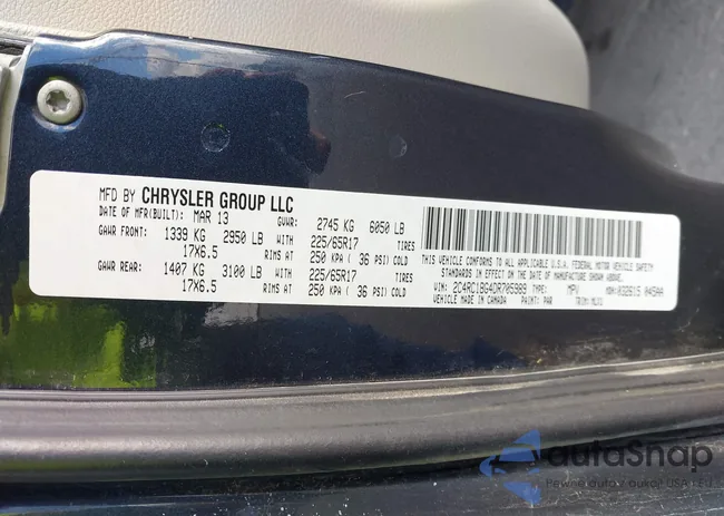 2C4RC1BG4DR705989: 43496377