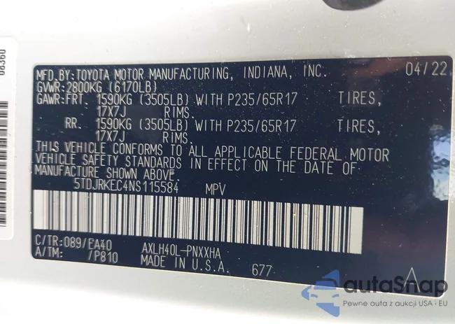 5TDJRKEC4NS115584: 43496390