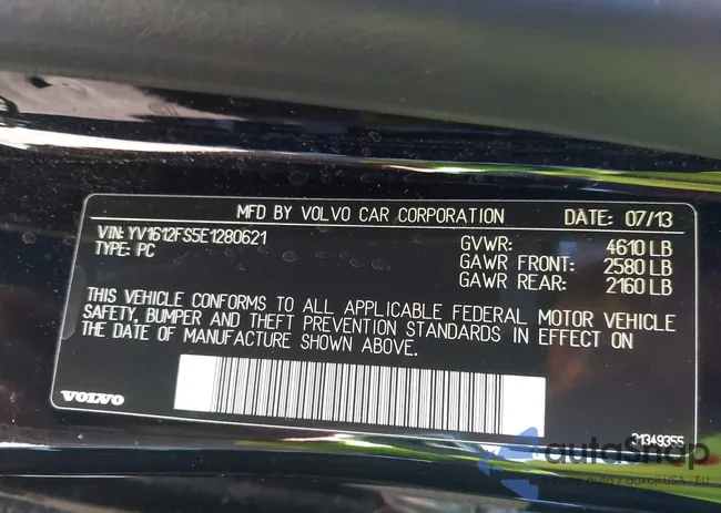 YV1612FS5E1280621: 43496435