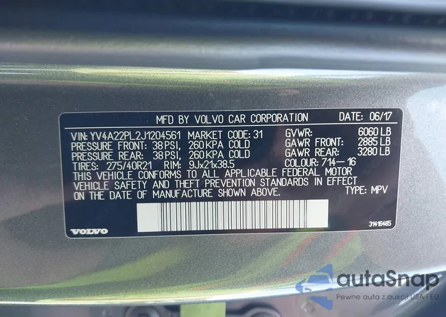 YV4A22PL2J1204561: 43497615