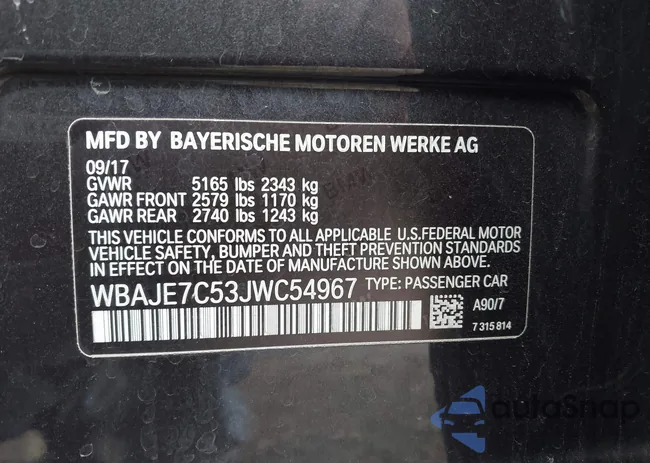 WBAJE7C53JWC54967: 43497705