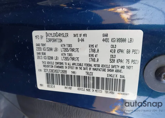 3D7LS38C05G712699: 43497842