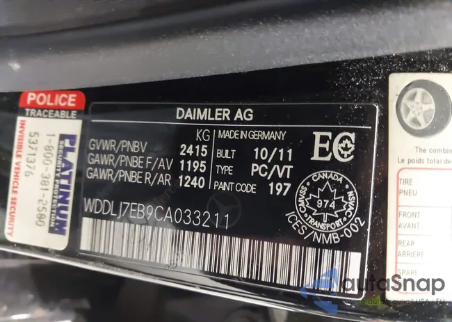 WDDLJ7EB9CA033211: 43497862