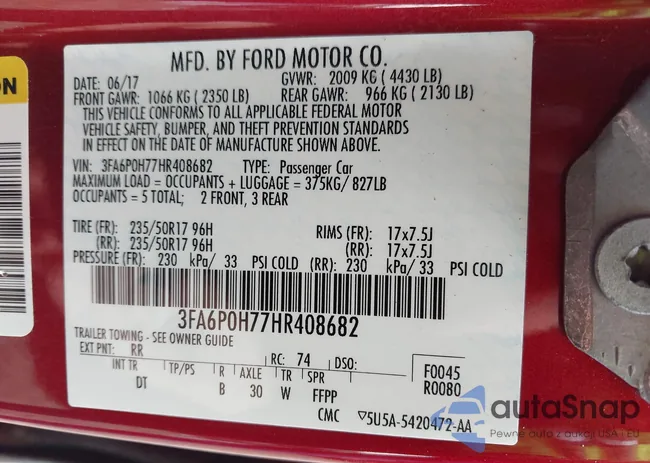 3FA6P0H77HR408682: 43497135