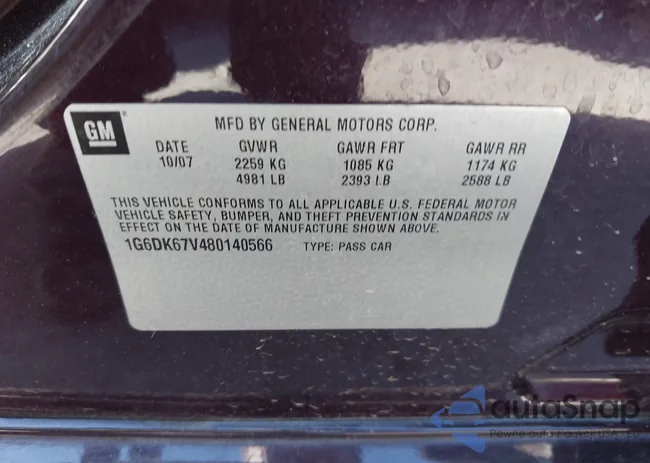 1G6DK67V480140566: 43497191