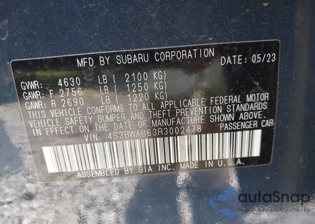 4S3BWAB63R3002478: 43497193