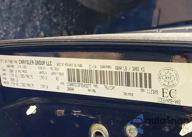 1C6RR7GT2FS543277: 43497232