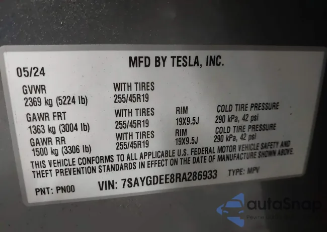 7SAYGDEE8RA286933: 43497391