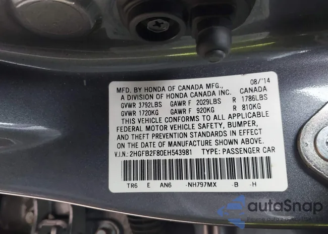 2HGFB2F80EH543981: 43498562