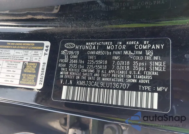 KM8J3CAL9LU136707: 43498662