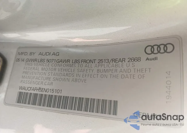 WAUCFAFH5EN015101: 43498696