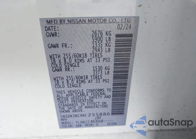 5N1DR3BC4RC255886: 43498948