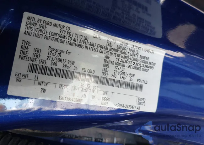 1FADP3F23DL336498: 43498055