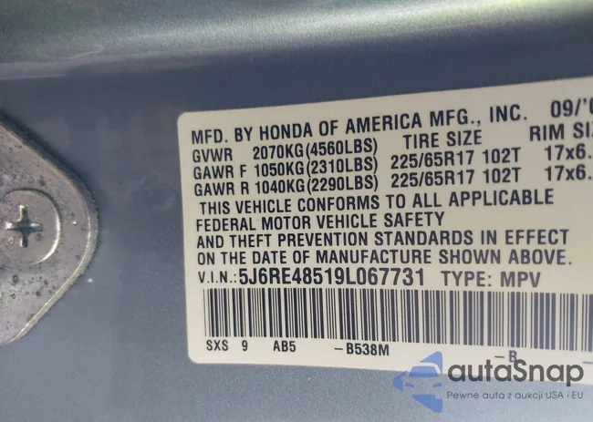 5J6RE48519L067731: 43498081