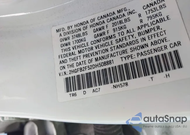 2HGFB2F52DH508881: 43498084