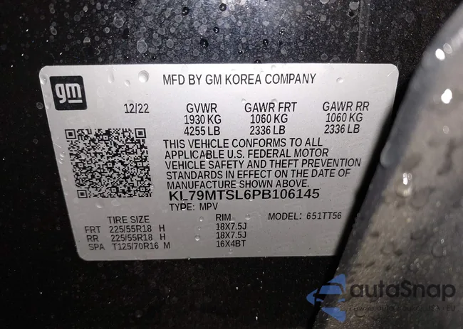 KL79MTSL6PB106145: 43498114