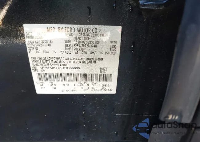 1FM5K8GT8DGC66986: 43498183