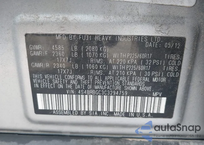 4S4BRBGC3C3294759: 43498207