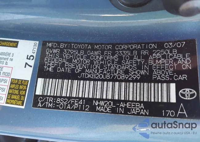 JTDKB20U877089299: 43498293