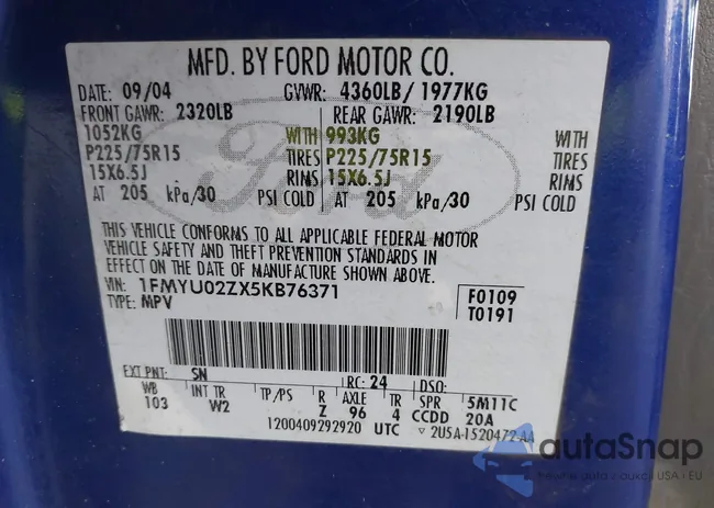 1FMYU02ZX5KB76371: 43498299