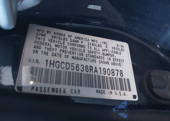 1HGCD5636RA190878: 43498375