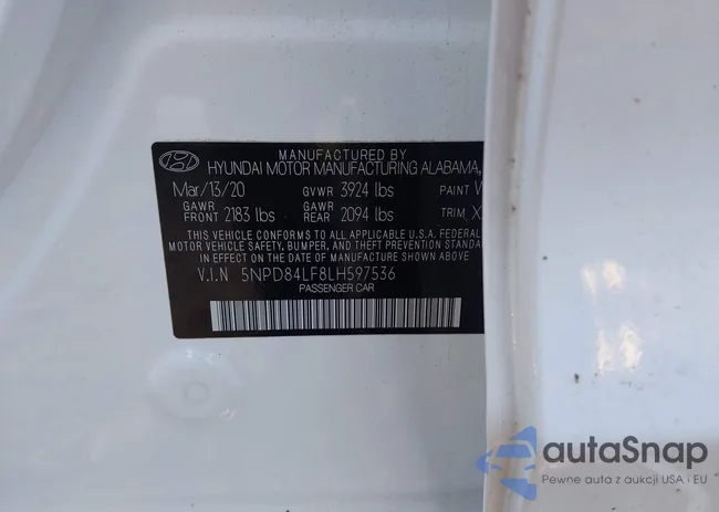 5NPD84LF8LH597536: 43499622