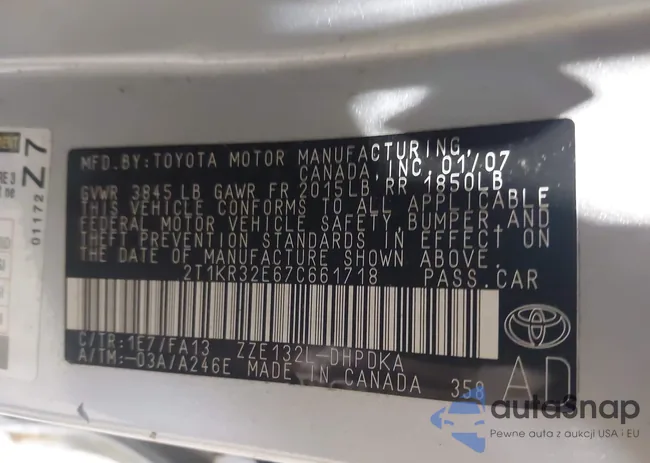 2T1KR32E67C661718: 43499696