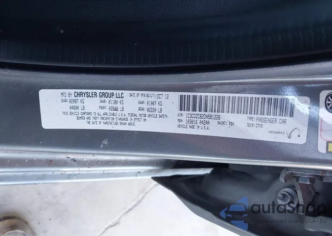 1C3CDZCB2DN581226: 43499902