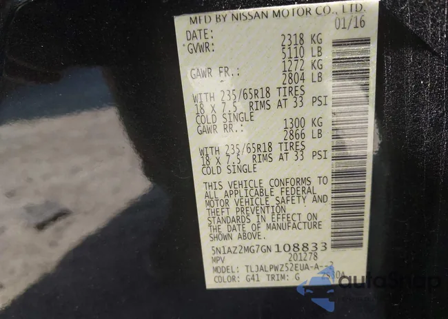 5N1AZ2MG7GN108833: 43499065