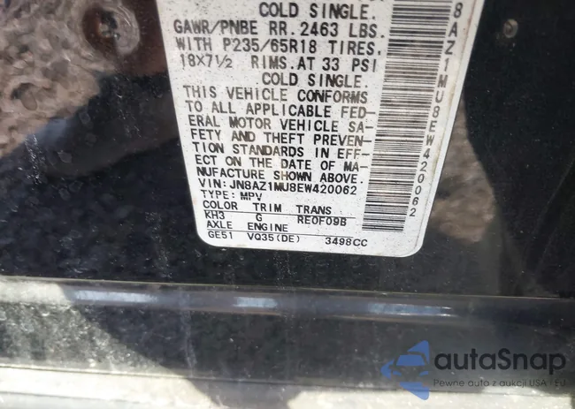 JN8AZ1MU8EW420062: 43499103