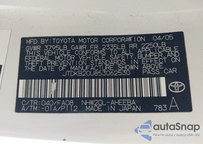 JTDKB20U853062530: 43499184