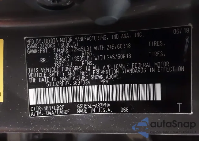 5TDJZRFH7JS891334: 43499205