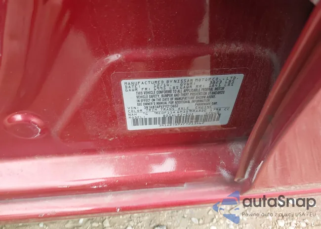 3N1AB7APXFY213462: 43500445