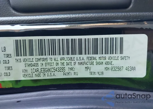 1C4RJEBG0KC543295: 43500487