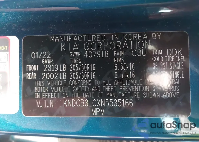 KNDCB3LCXN5535166: 43500586