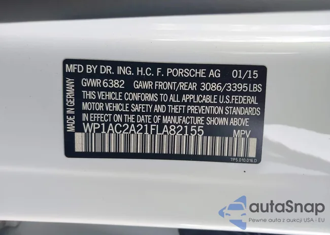 WP1AC2A21FLA82155: 43500663