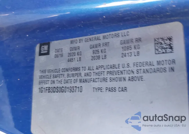 1G1FB3DS0G0193710: 43500666