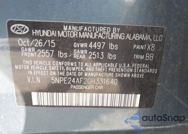 5NPE24AF2GH331640: 43500795